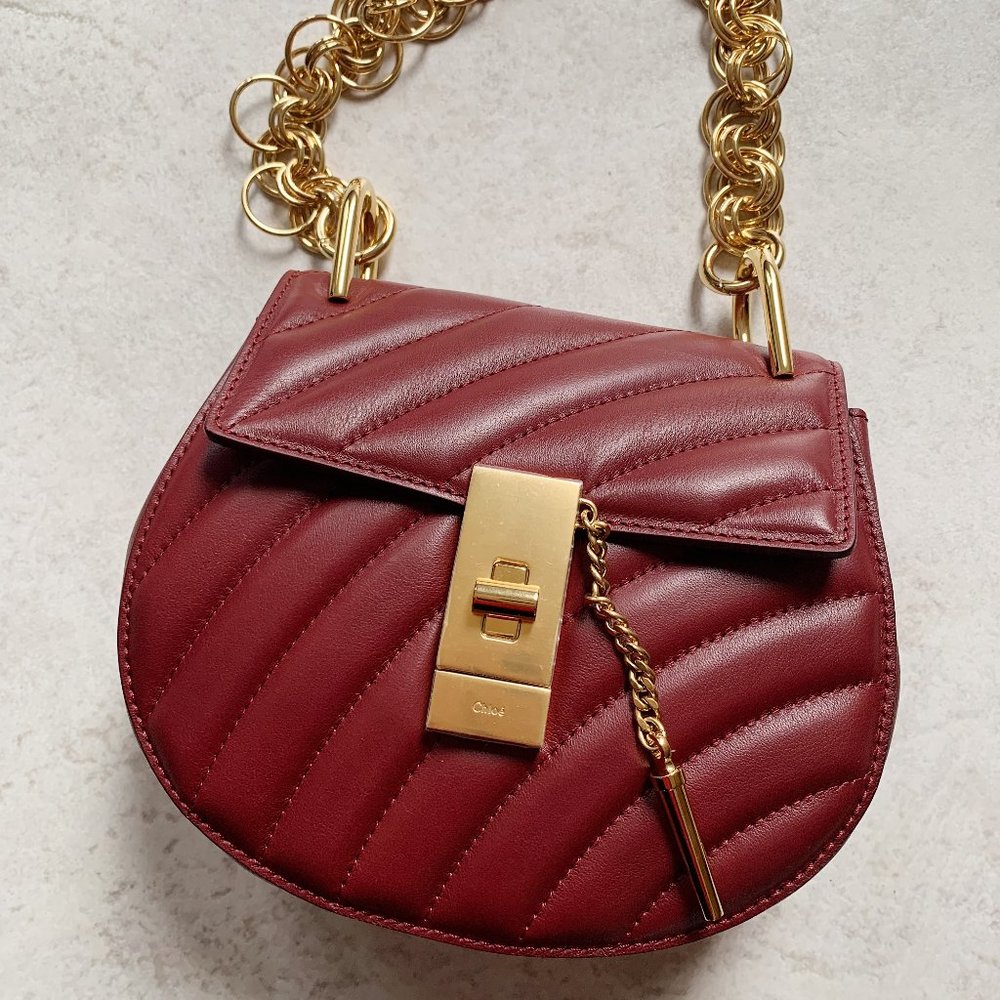 Chloé Plum Quilted Calfskin Bijou Shoulder Bag